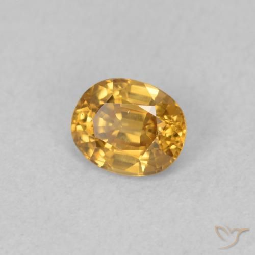 Zircão Marrom dourado Natural 0.66ct, oval, VVS