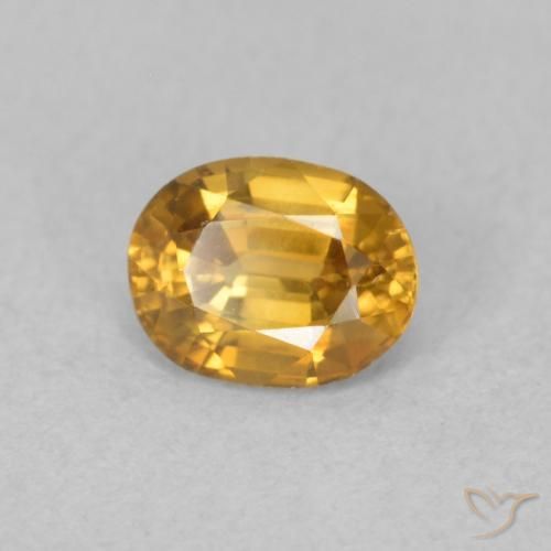 Zircão Laranja-Ouro Natural 0.91ct, oval, VVS