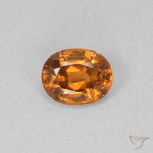 0.65ct Natural Laranja Médio Zircão, oval, VVS