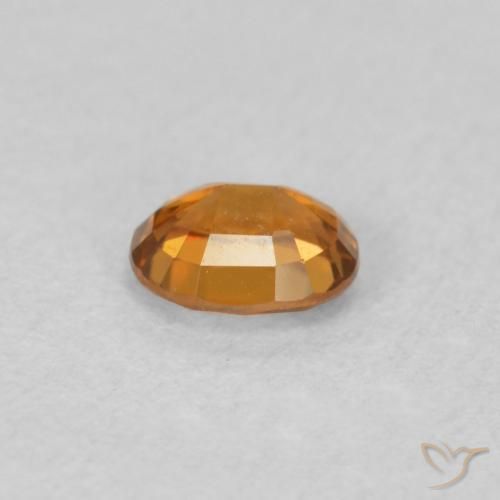 Zircão Laranja Médio Natural 0.65ct, oval, VVS