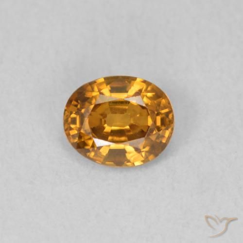 0.59ct Natural Laranja Médio Zircão, oval, VVS