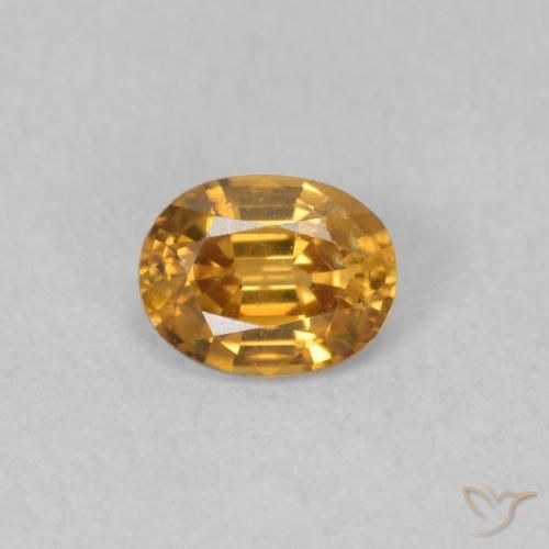 0.61ct Natural Laranja Médio Zircão, oval, VVS