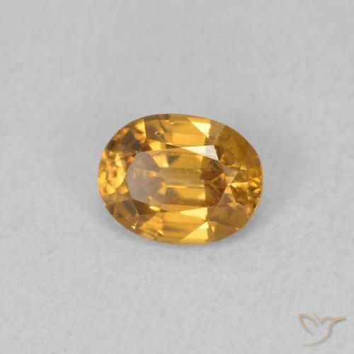 Zircão Laranja Médio Natural 0.61ct, oval, VVS