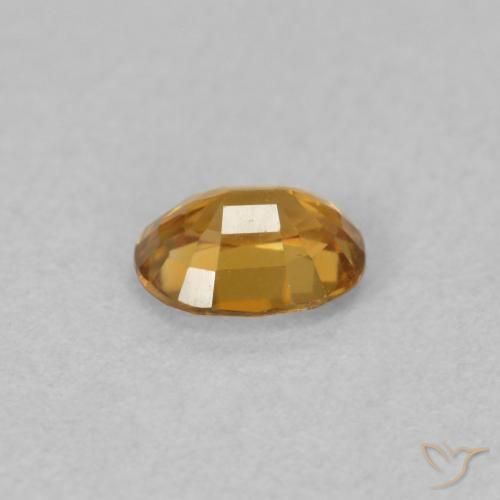 Zircão Laranja Médio Natural 0.61ct, oval, VVS