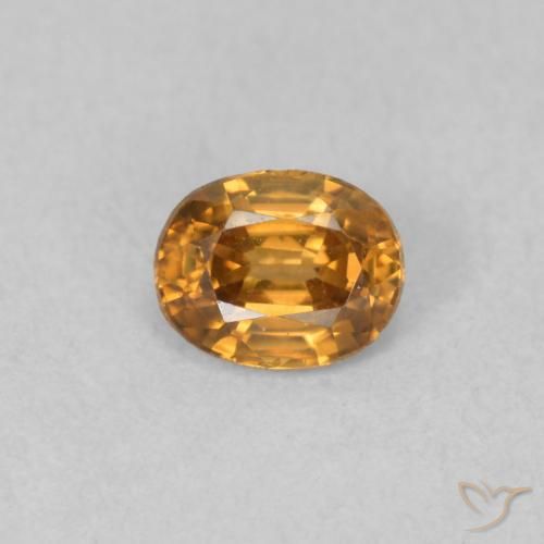 0.66ct Natural Laranja Profundo Zircão, oval, VVS