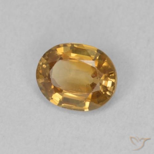 Zircão ouro médio Natural 0.87ct, oval, VVS
