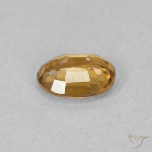 Zircão ouro médio Natural 0.87ct, oval, VVS