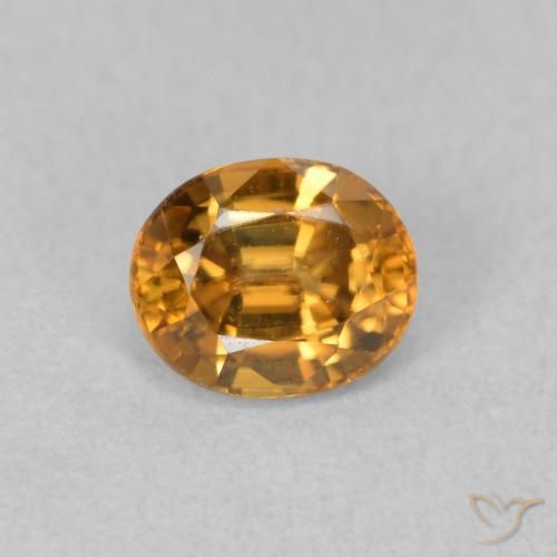 0.99ct Natural Marrom dourado Zircão, oval, VVS