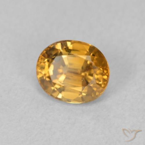 Zircão Marrom dourado Natural 0.99ct, oval, VVS
