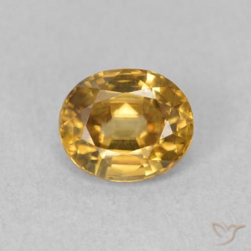 0.92ct Natural Dourado Zircão, oval, VVS-VS