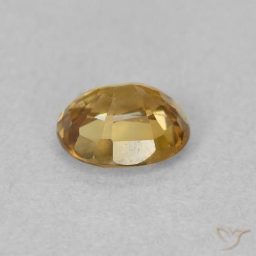 Zircão Dourado Natural 0.92ct, oval, VVS-VS