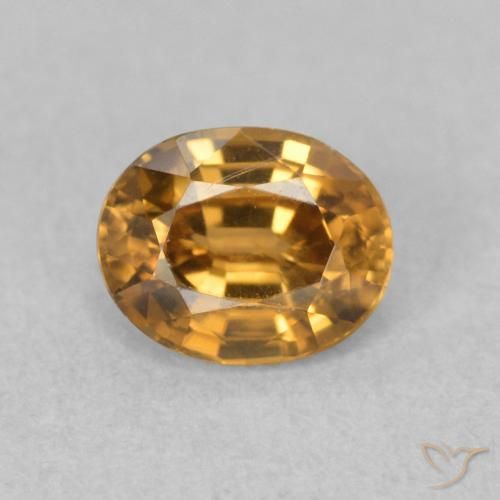 0.97ct Natural Marrom dourado Zircão, oval, VS
