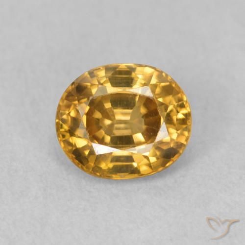 1.11ct Natural Dourado Zircão, oval, VVS-VS