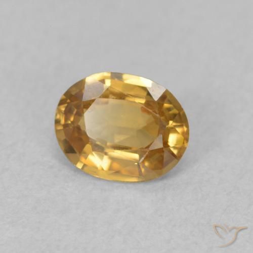 Zircão Marrom dourado Natural 0.75ct, oval, VVS-VS
