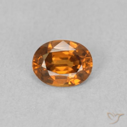 0.59ct Natural fogo laranja Zircão, oval, VVS-VS