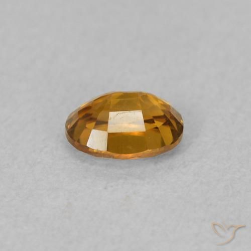 Zircão Laranja acastanhado Natural 0.63ct, oval, VVS-VS