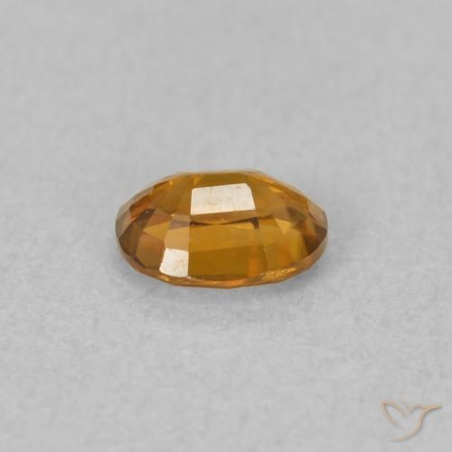 Zircão Laranja acastanhado Natural 0.58ct, oval, VVS-VS
