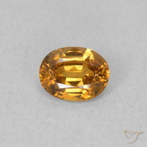 0.65ct Natural ferrugem laranja Zircão, oval, VVS