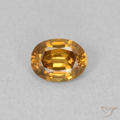 0.58ct Natural Laranja Médio Zircão, oval, VVS-VS