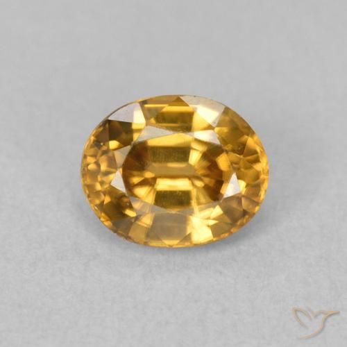 1.01ct Natural Marrom dourado Zircão, oval, VVS-VS