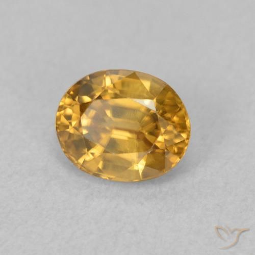 Zircão Marrom dourado Natural 1.01ct, oval, VVS-VS