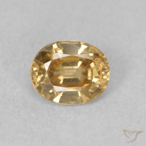 0.60ct Natural champanhe Zircão, oval, VVS