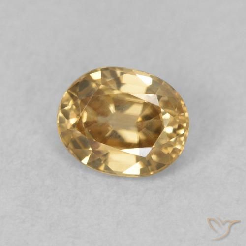 Zircão champanhe Natural 0.60ct, oval, VVS