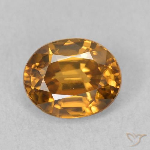 1.09ct Natural Marrom dourado Zircão, oval, VVS