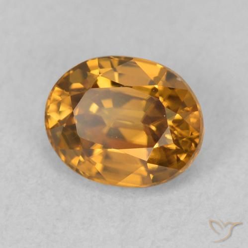 Zircão Marrom dourado Natural 1.09ct, oval, VVS
