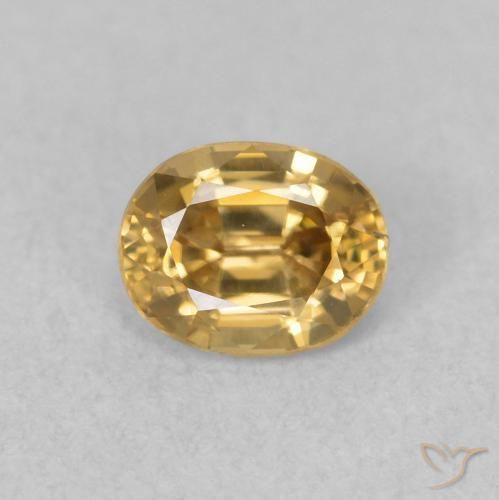 0.63ct Natural Dourado Zircão, oval, VVS