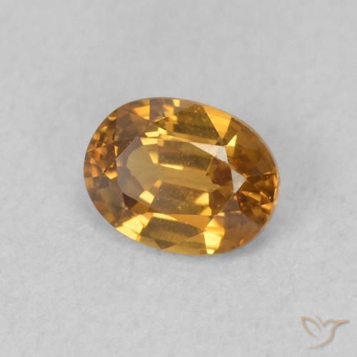 Zircão Marrom dourado Natural 0.60ct, oval, VVS