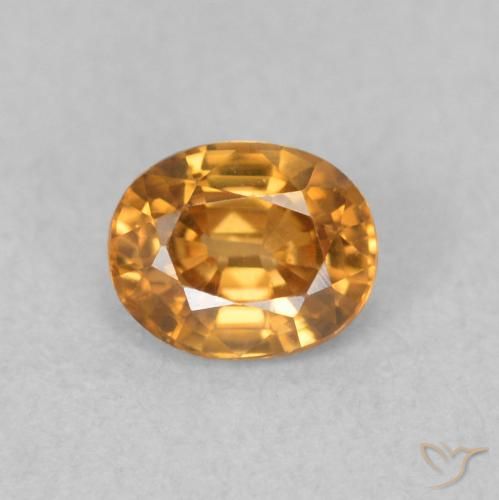 0.62ct Natural Laranja Profundo Zircão, oval, VVS