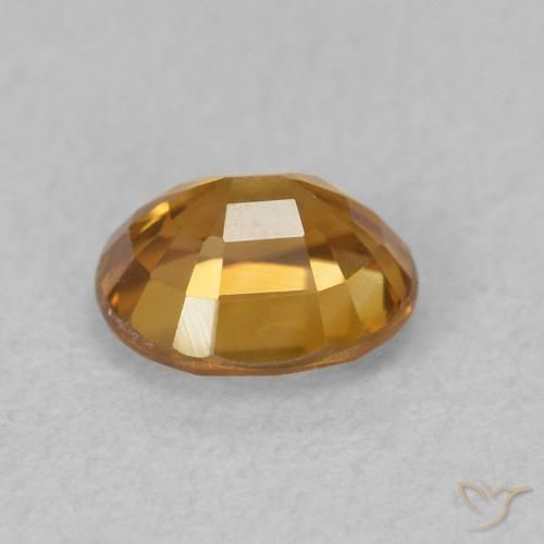 Zircão laranja marrom Natural 0.96ct, oval, VVS