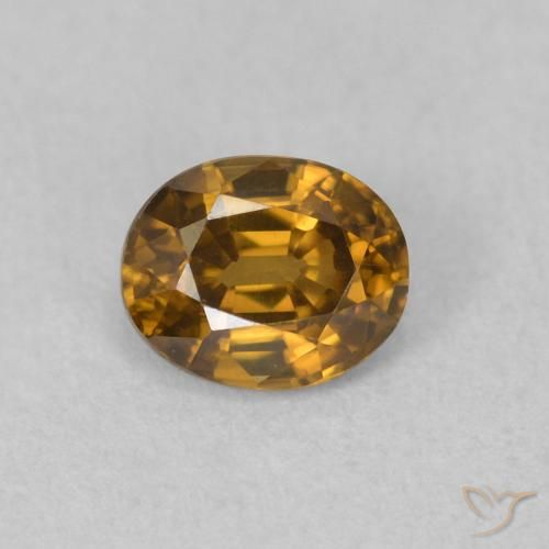 0.62ct Natural Marrom dourado Zircão, oval, VVS