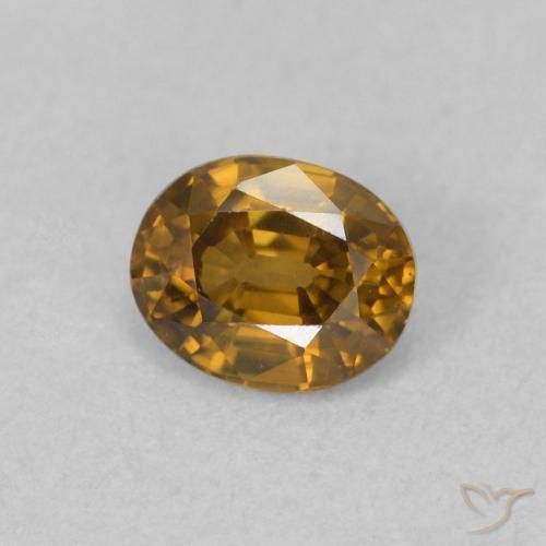 Zircão Marrom dourado Natural 0.62ct, oval, VVS