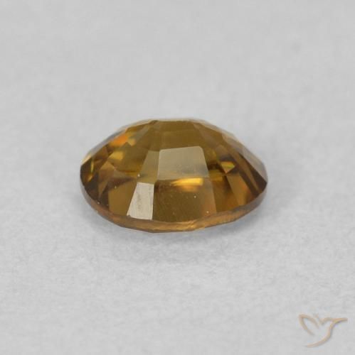 Zircão Marrom dourado Natural 0.62ct, oval, VVS