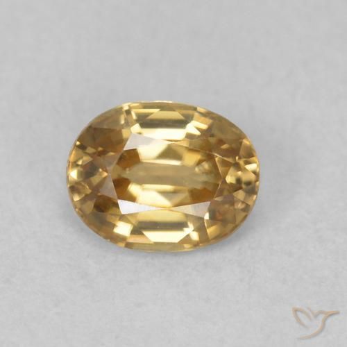 0.63ct Natural champanhe Zircão, oval, VVS