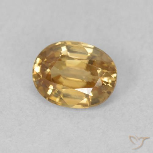Zircão champanhe Natural 0.63ct, oval, VVS