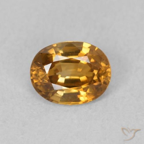 0.62ct Natural Marrom dourado Zircão, oval, VVS