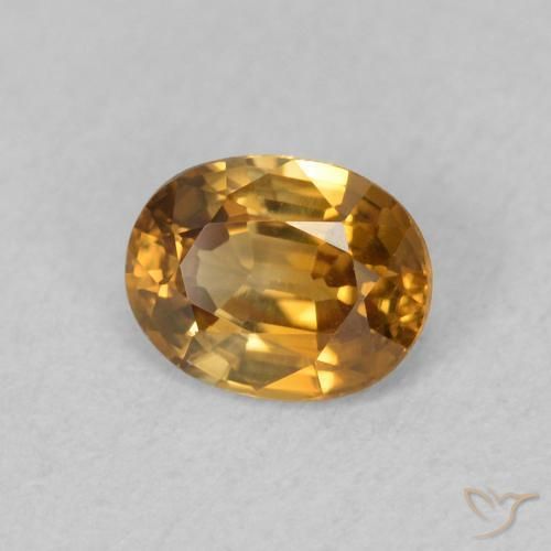 Zircão Marrom dourado Natural 0.62ct, oval, VVS