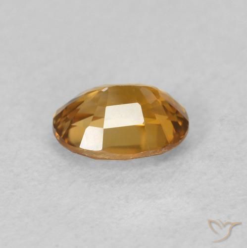 Zircão Marrom dourado Natural 0.62ct, oval, VVS