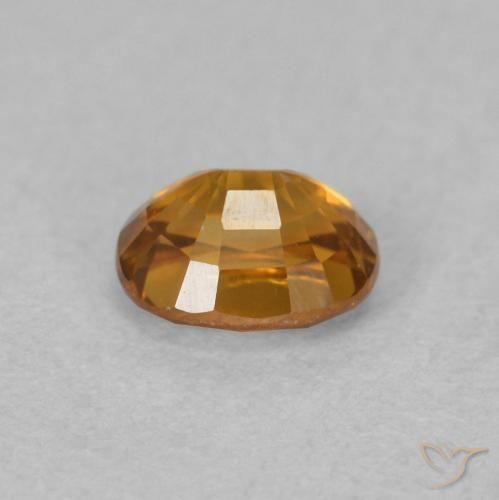 Zircão laranja marrom Natural 0.64ct, oval, VVS