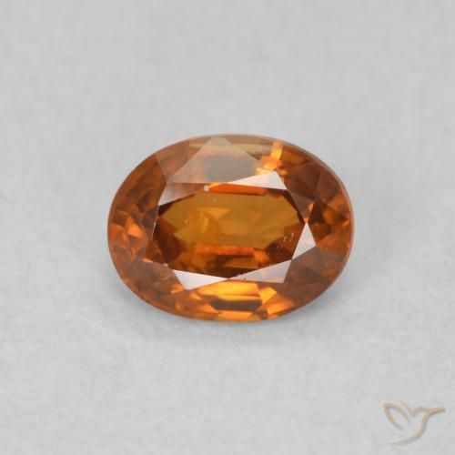 0.52ct Natural Laranja Médio Zircão, oval, VS