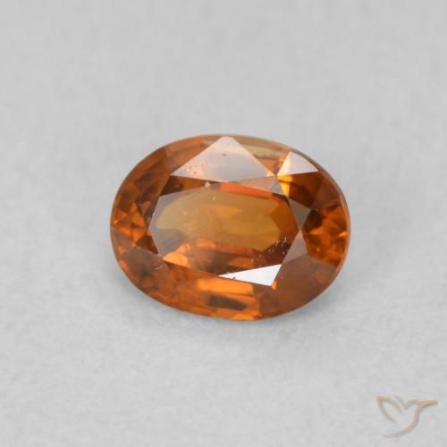 Zircão Laranja Médio Natural 0.52ct, oval, VS