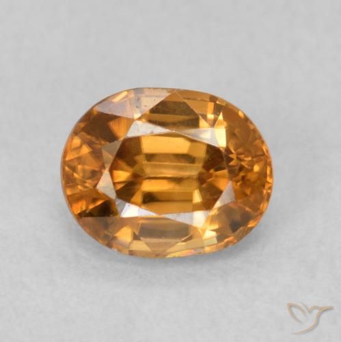 0.95ct Natural laranja marrom Zircão, oval, VS