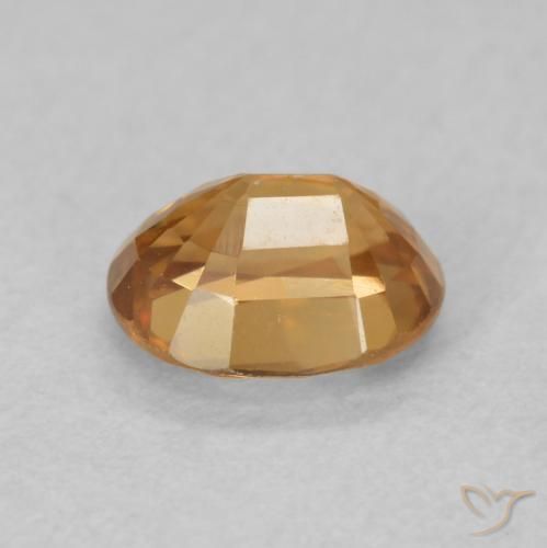 Zircão laranja marrom Natural 0.95ct, oval, VS