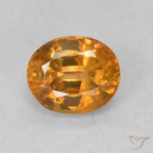 1.04ct Natural laranja marrom Zircão, oval, VS