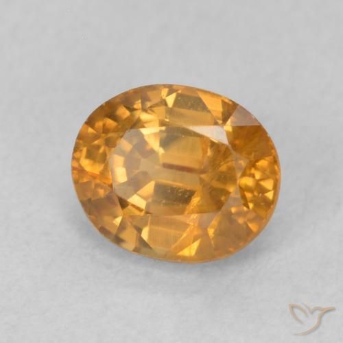 Zircão laranja marrom Natural 1.04ct, oval, VS