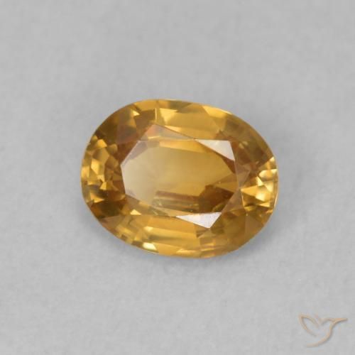 Zircão Marrom dourado Natural 0.53ct, oval, VS