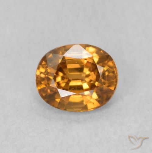 0.67ct Natural laranja marrom Zircão, oval, VS